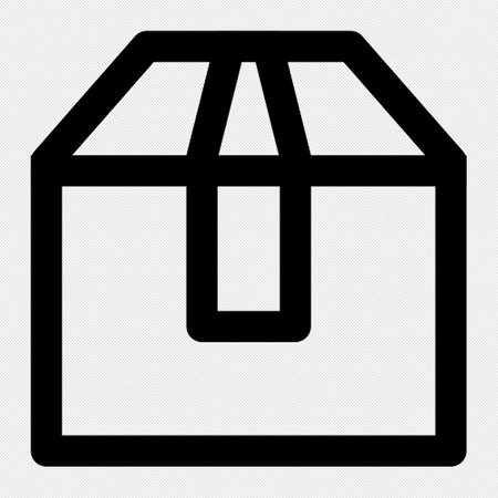 Box Icon. Vector Illustration. Isolated On Black Background.のイラスト素材