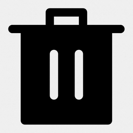 Trash can icon vector. Black symbol on a white background.のイラスト素材