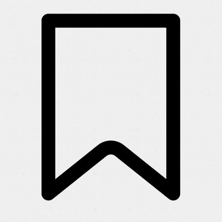 Bookmark icon. Flat style black icon on a white background.のイラスト素材