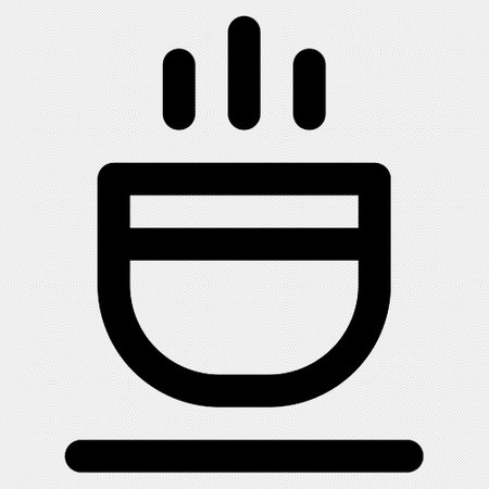 Coffee Cup Icon on a black background. Vector illustration.のイラスト素材