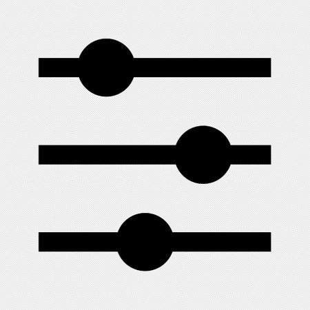 Equalizer icon. Vector. Black icon on a white background. Isolated.のイラスト素材