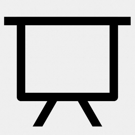 Blackboard or presentation icon on a white background. Vector illustration.のイラスト素材