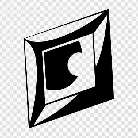 Letter C sign design template element. Vector. Black icon on a white background.のイラスト素材