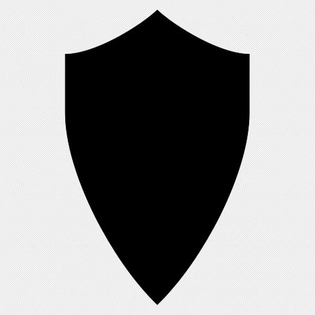 Shield sign illustration. Vector. Black icon on a white background.のイラスト素材