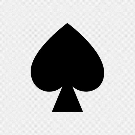 Spades card vector icon. Black on a white background. Isolated.のイラスト素材