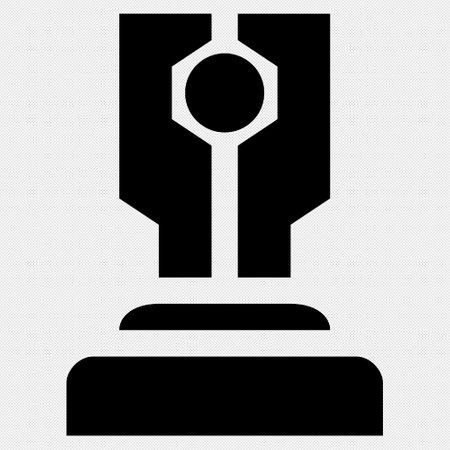 Trophy or award vector icon. Black symbol on a gray background.のイラスト素材