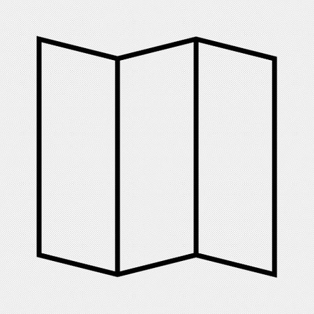 Map sign illustration. Black dotted line icon on a white background.のイラスト素材