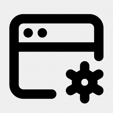 System Settings vector icon. Illustration isolated on black background for graphic and web design.のイラスト素材