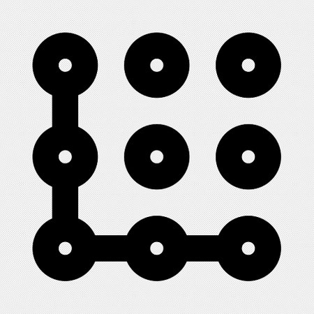 Molecule icon vector. Black symbol on a gray background.のイラスト素材