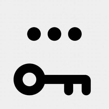 Key vector icon. Black and white illustration. Isolated on white background.