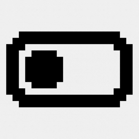 Battery charge level indicator. Black dotted vector icon on white background.のイラスト素材