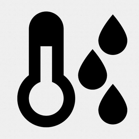 Thermometer Icon or Pictogram Isolated on a Black Backgroundのイラスト素材