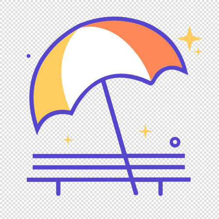 Beach Umbrella Icon Illustration design - vector eps10のイラスト素材
