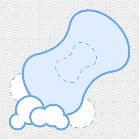 Cleaning Sponge - Blue Vector Illustration - Isolated On Transparent Backgroundのイラスト素材