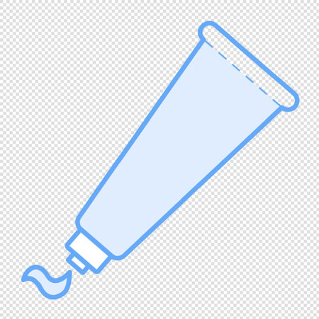 Toothpaste Tube Icon - Blue Illustration Isolated on Transparent Backgroundのイラスト素材