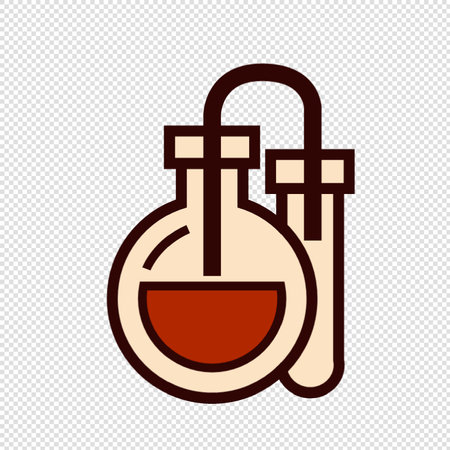 Laboratory Icon - Vector Illustration - Isolated On Transparent Backgroundのイラスト素材