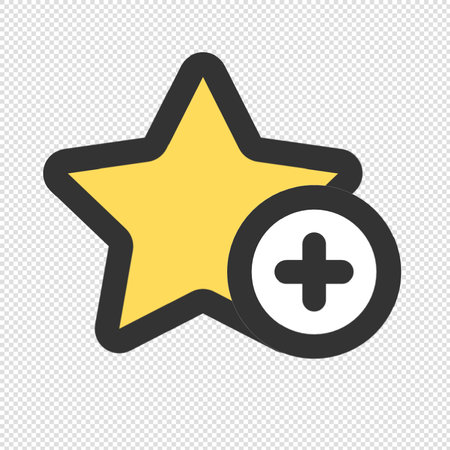Add star icon illustration sign design style - vector eps 10.のイラスト素材