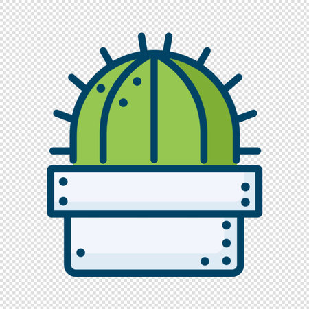 Cactus Icon Illustration symbol design - vector eps10.のイラスト素材