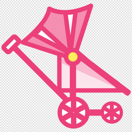 Baby Stroller Icon Illustration sign design style - vector eps10のイラスト素材