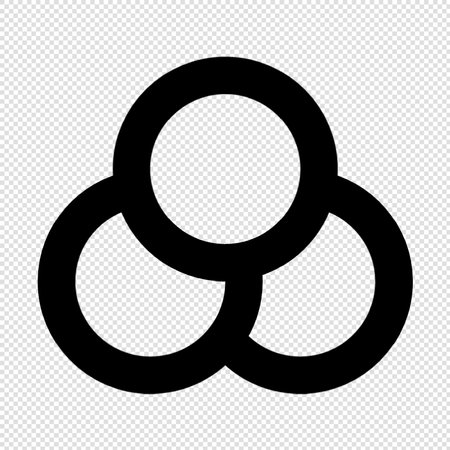 Infinity symbol icon - black simple vector illustration isolated on transparent backgroundのイラスト素材