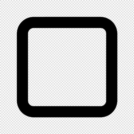 Black Square Frame - Illustration - Isolated On Transparent Backgroundのイラスト素材