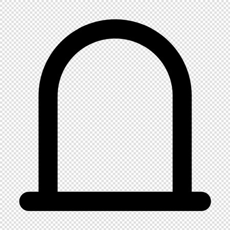 Alarm icon - black simple vector illustration isolated on transparent background.のイラスト素材