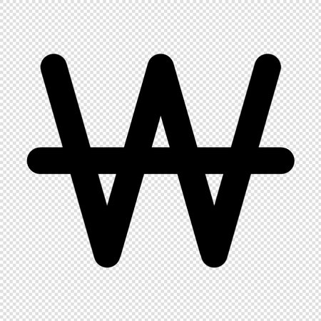 Letter W - Black vector icon isolated on transparent background. EPS 10のイラスト素材
