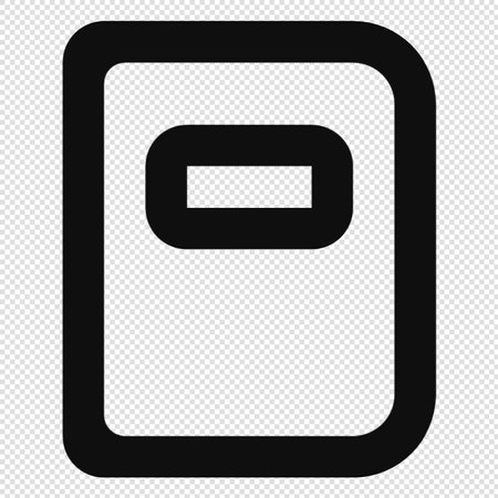 Stop button icon - black vector illustration. Isolated on transparent backgroundのイラスト素材