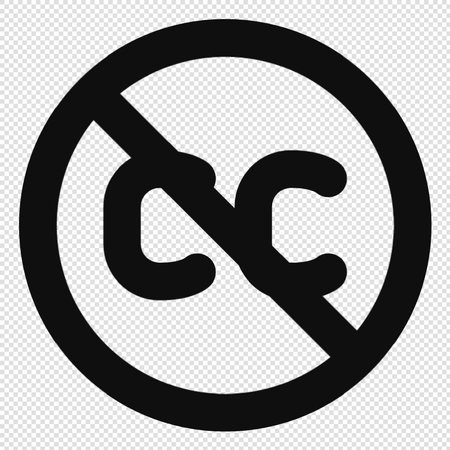 No Copyright Icon - Illustration, Isolated On Transparent Backgroundのイラスト素材