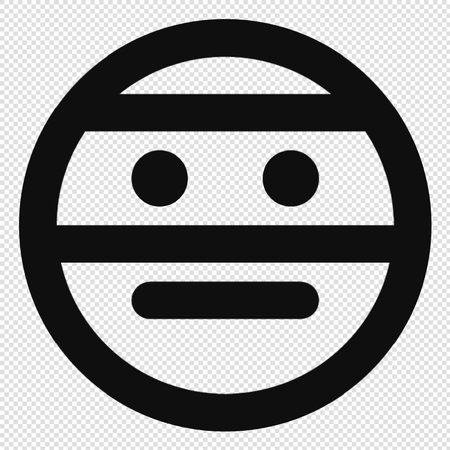 Smiley Face Emoticon Icon Illustration - Isolated On Transparent Backgroundのイラスト素材
