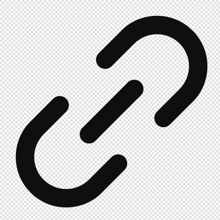 Link icon illustration - vector sign isolated on transparent background. Link symbolのイラスト素材
