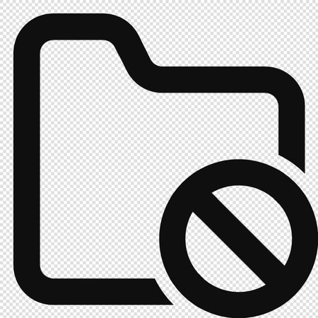 Black Not Allowed Icon Isolated On Transparent Background - Vector Illustrationのイラスト素材
