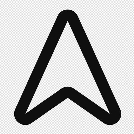 Arrow Icon - Black Illustration Isolated on Transparent Backgroundのイラスト素材