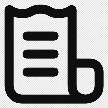Clipboard Icon - Black Illustration Isolated on Transparent Backgroundのイラスト素材