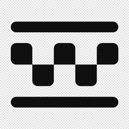 Taxi icon illustration sign design style over a black and white backgroundのイラスト素材
