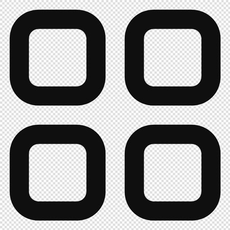 Set of black frames on a transparent background. Vector illustration. Eps 10のイラスト素材