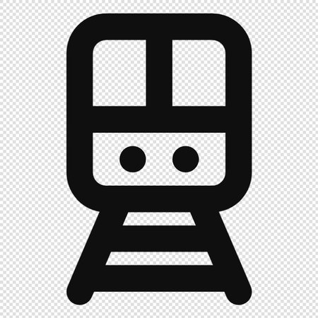 Train Icon Illustration sign design style over a black and white backgroundのイラスト素材