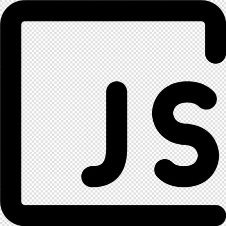 Js sign illustration. Vector. Black icon on transparent background.のイラスト素材