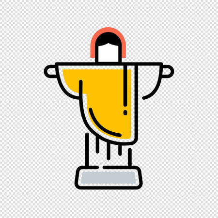 Trophy Cup Icon - Vector Illustration - Isolated On Transparent Backgroundのイラスト素材