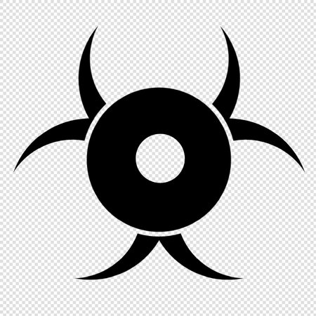 Radar icon - vector illustration. Black symbol on transparent background.のイラスト素材