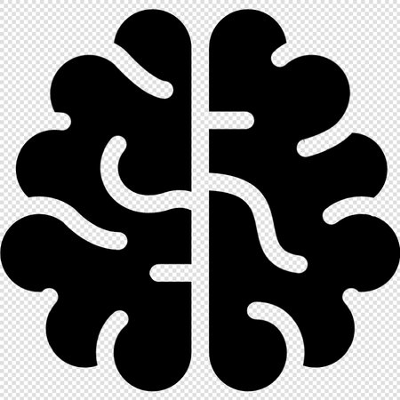 Brain Icon - Illustration - Isolated On Transparent Backdropのイラスト素材