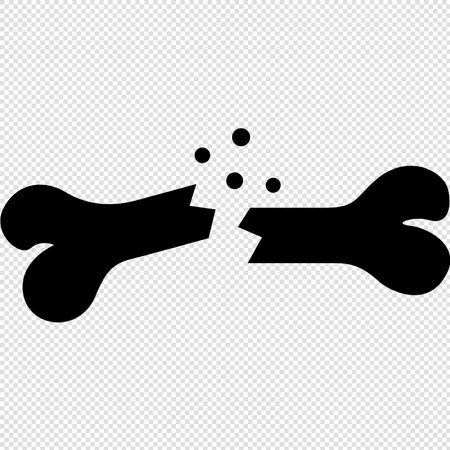 Dog Bone Icon - Illustration - Isolated On Transparent Backgroundのイラスト素材