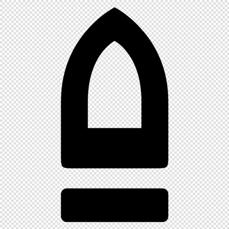 Lamp icon - black vector illustration on transparent background with place for your textのイラスト素材