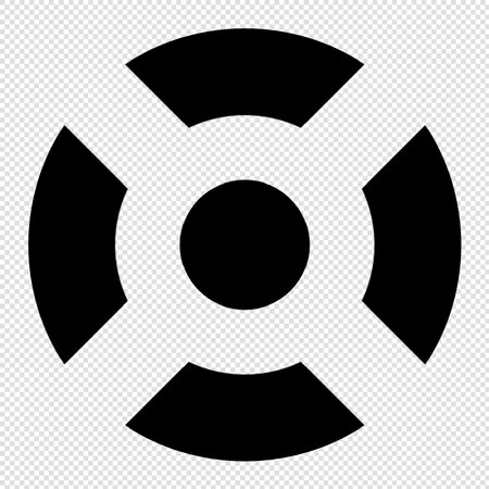 Lifebuoy icon - vector illustration. Black symbol on transparent backgroundのイラスト素材