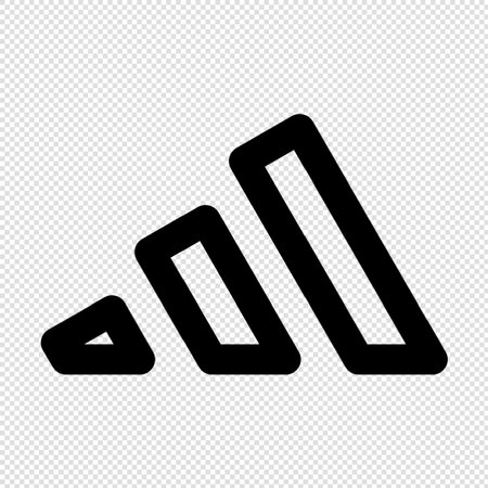 Diagram Icon - Black Illustration Isolated on Transparent Backgroundのイラスト素材