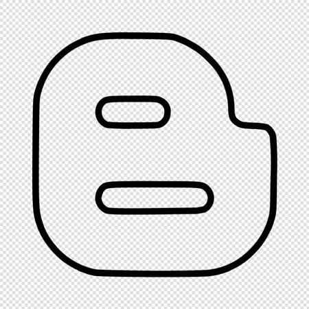Negative Emoji Icon - Black Illustration on Transparent Backgroundのイラスト素材