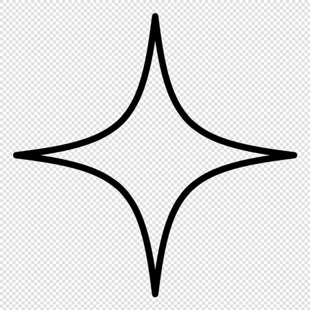 Star icon - vector illustration. Black simple icon on transparent background.のイラスト素材