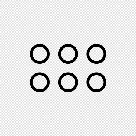 Set of black circles. Vector illustration. Isolated on transparent background.のイラスト素材