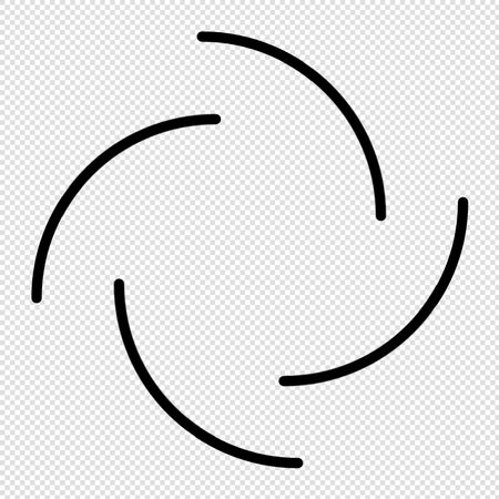 Circular, concentric lines icon - stock vector illustration, clip-art graphicsのイラスト素材