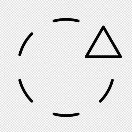 Refresh icon - vector illustration. Simple black symbol on transparent backgroundのイラスト素材